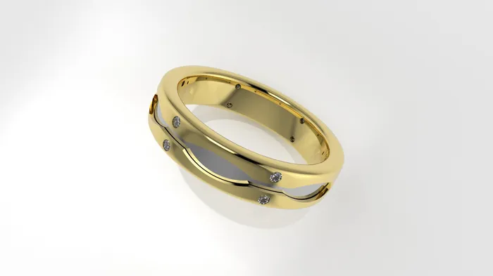 14K Gold Wedding Ring with 12 Diamonds STT Bezel For men or women Jcm 21 jewelry Rings