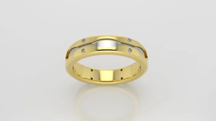 14K Gold Wedding Ring with 12 Diamonds STT Bezel For men or women Jcm 21 jewelry Rings