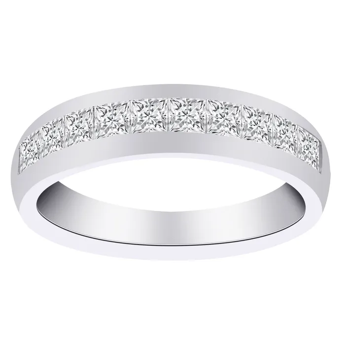 14kt White Gold 100cttw Princess Cut Diamond Anniversary Band Independent Jewellers Rings 14kt White Gold 100cttw Princess Cut Diamond Anniversary Band Independent Jewellers Rings