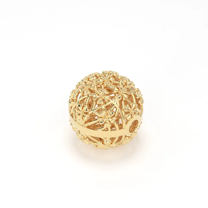 18k Solid Gold Designer Fancy Floral Mesh Spacer Bead Finding 7mm 8mm 9mm Jalvi Co PreStyled Sets 18k Solid Gold Designer Fancy Floral Mesh Spacer Bead Finding 7mm 8mm 9mm Jalvi Co PreStyled Sets