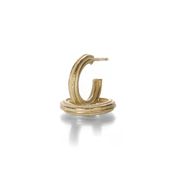 18k Yellow Gold Hug Hoops John Iversen PreStyled Sets