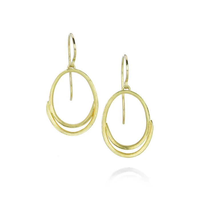 Barbara Heinrich Earrings Small Oval Swirl Drop Earrings