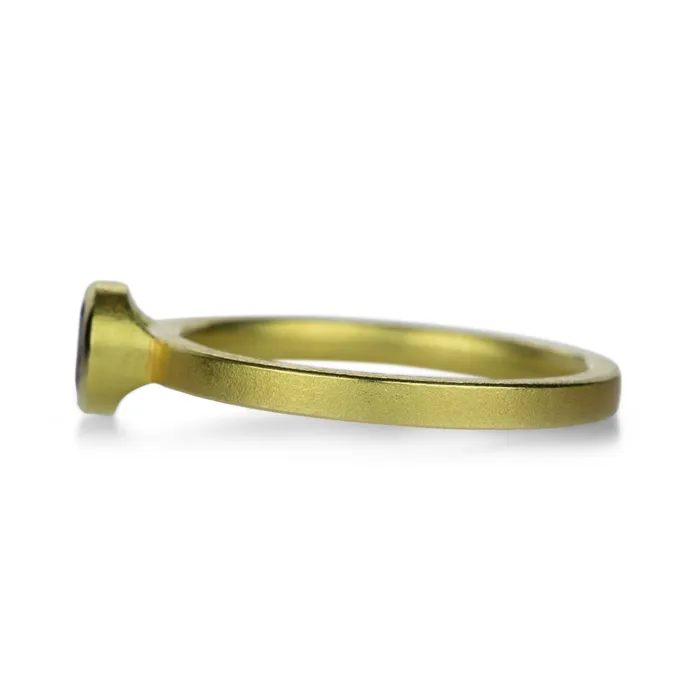Barbara Heinrich Rings 18k Round Tanzanite Stacking Ring