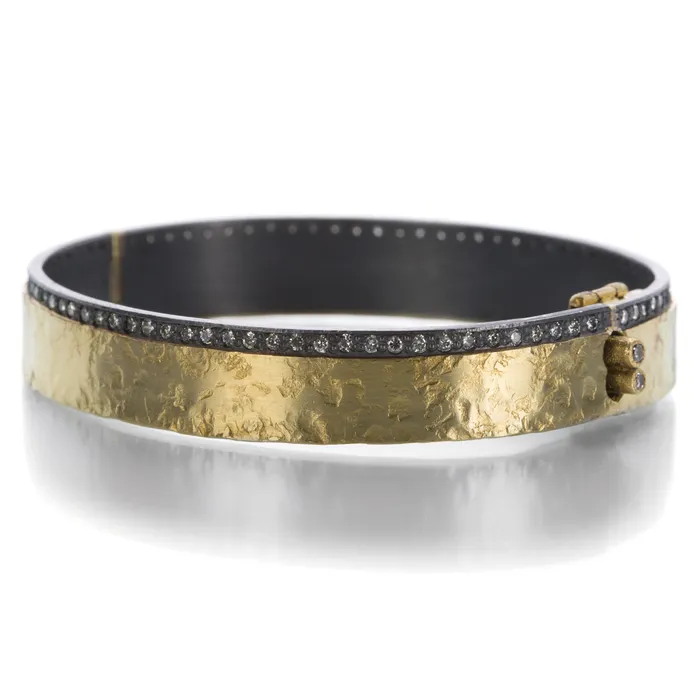 Bracelets Todd Pownell Diamond Row Hinged Bracelet