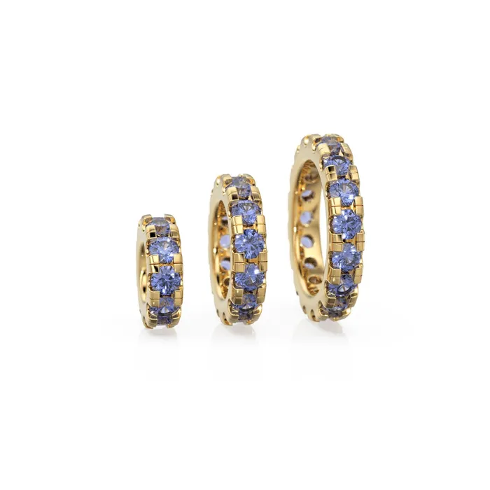 Charm Necklaces 14k Gold Roundel Tanzanite Charm Tanzanite Wheel Charm Round Charm Holder Eternity Round Tanzanite Band Connector December birthstone Jalvi Co Charm Necklaces 14k Gold Roundel Tanzanite Charm Tanzanite Wheel Charm Round Charm Holder Eternity Round Tanzanite Band Connector December birthstone Jalvi Co