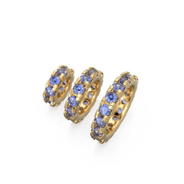 Charm Necklaces 14k Gold Roundel Tanzanite Charm Tanzanite Wheel Charm Round Charm Holder Eternity Round Tanzanite Band Connector December birthstone Jalvi Co Charm Necklaces 14k Gold Roundel Tanzanite Charm Tanzanite Wheel Charm Round Charm Holder Eternity Round Tanzanite Band Connector December birthstone Jalvi Co