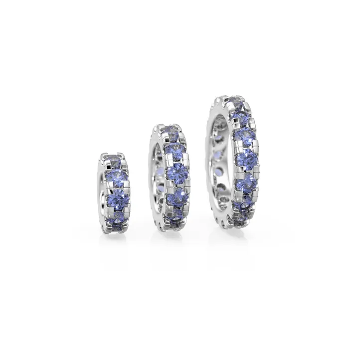 Charm Necklaces 14k Gold Roundel Tanzanite Charm Tanzanite Wheel Charm Round Charm Holder Eternity Round Tanzanite Band Connector December birthstone Jalvi Co Charm Necklaces 14k Gold Roundel Tanzanite Charm Tanzanite Wheel Charm Round Charm Holder Eternity Round Tanzanite Band Connector December birthstone Jalvi Co