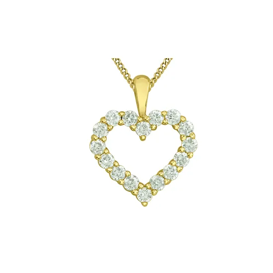 Diamond Evolution Necklaces 10kt Yellow Gold 033cttw LabGrown Diamond Heart Pendant Diamond Evolution Necklaces 10kt Yellow Gold 033cttw LabGrown Diamond Heart Pendant