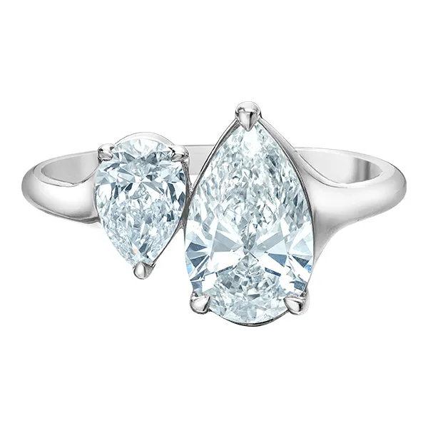 Diamond Evolution Rings 14kt White Gold 255cttw LabCreated Pear Diamond Engagement Ring Diamond Evolution Rings 14kt White Gold 255cttw LabCreated Pear Diamond Engagement Ring
