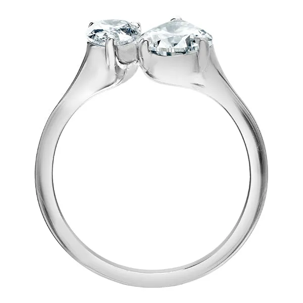 Diamond Evolution Rings 14kt White Gold 255cttw LabCreated Pear Diamond Engagement Ring