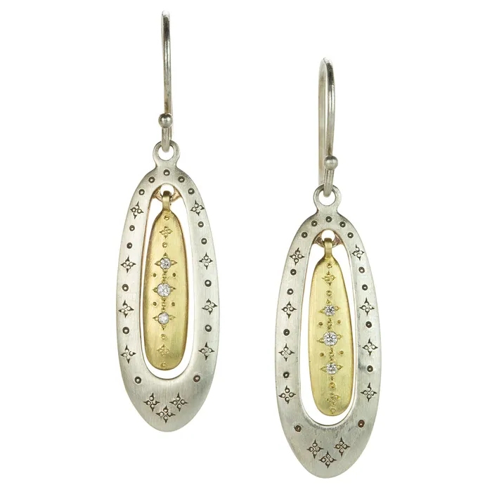 Diamond Shooting Star Drop Earrings Adel Chefridi Earrings