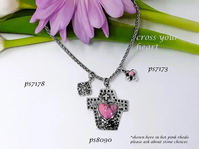 Dian Malouf Jewelry Made In The USA Rings ps7178 Small Sterling Silver St Thomas Cross Left Charm Dian Malouf Jewelry Made In The USA Rings ps7178 Small Sterling Silver St Thomas Cross Left Charm
