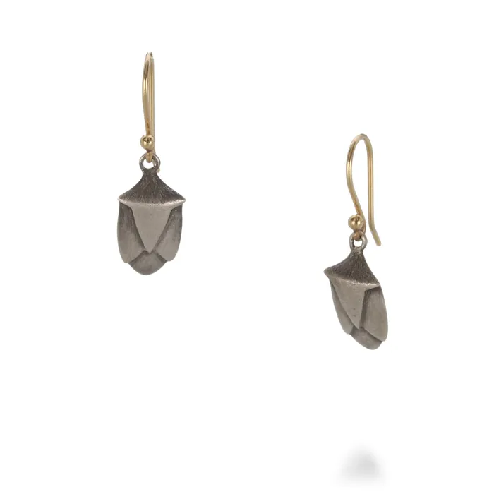 Earrings Gabriella Kiss Silver Stink Bug Earrings1