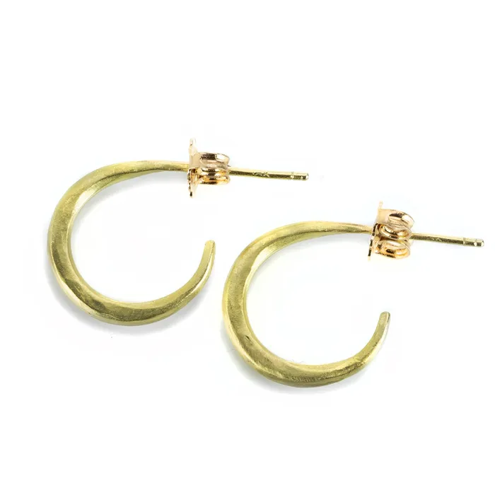Earrings Rosanne Pugliese Mini Crescent Moon Hoop Earrings