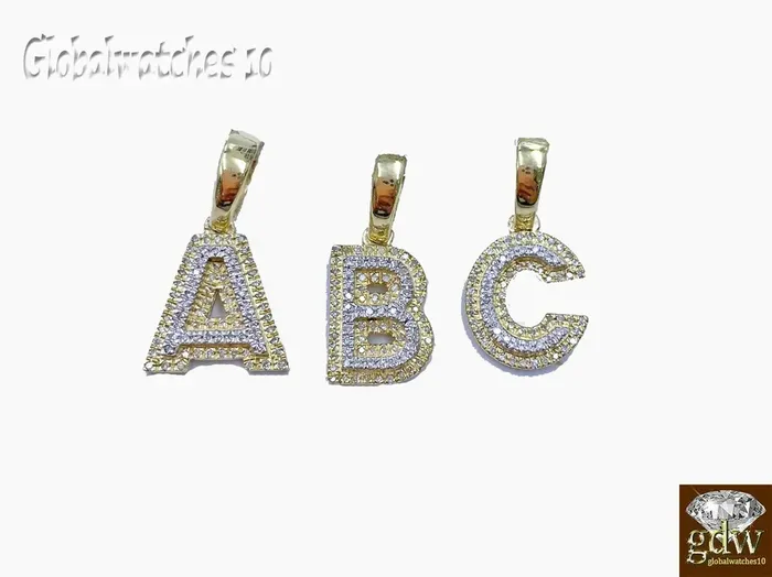 Globalwatches10 Real 10k Gold Diamond Letter C Initial Alphabet Charm Pendant Charm Necklaces Globalwatches10 Real 10k Gold Diamond Letter C Initial Alphabet Charm Pendant Charm Necklaces
