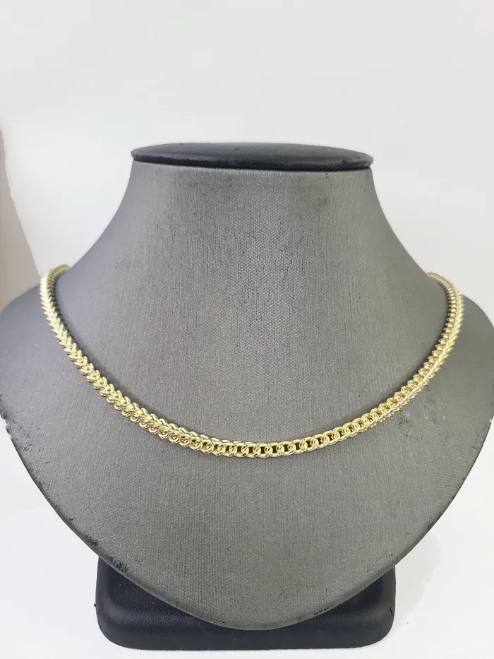 Gold and Diamond Necklaces 14k Franco Diamond Cut Chain Yellow gold 4mm 24 inch necklace lobster lock 10kt