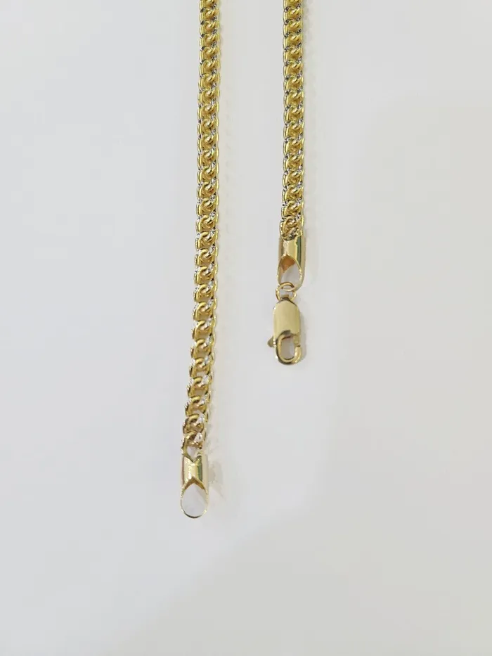 Gold and Diamond Necklaces 14k Franco Diamond Cut Chain Yellow gold 4mm 24 inch necklace lobster lock 10kt