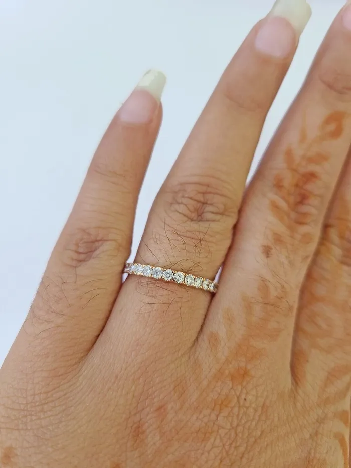 Gold and Diamond Rings REAL 14k Rose Gold Diamond Ladies Ring Drop Shaped Women Engagement Wedding