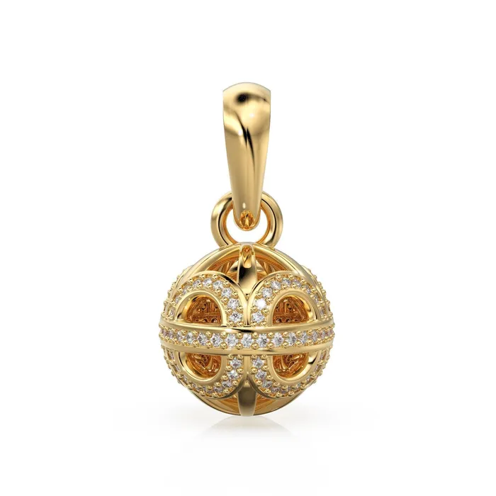 Jalvi Co PreStyled Sets Designer Handmade Pave Diamond Round Ball Luxury 18k Solid Gold Pendant Jewelry Making Diamond 14k Gold Charm Jalvi Co PreStyled Sets Designer Handmade Pave Diamond Round Ball Luxury 18k Solid Gold Pendant Jewelry Making Diamond 14k Gold Charm