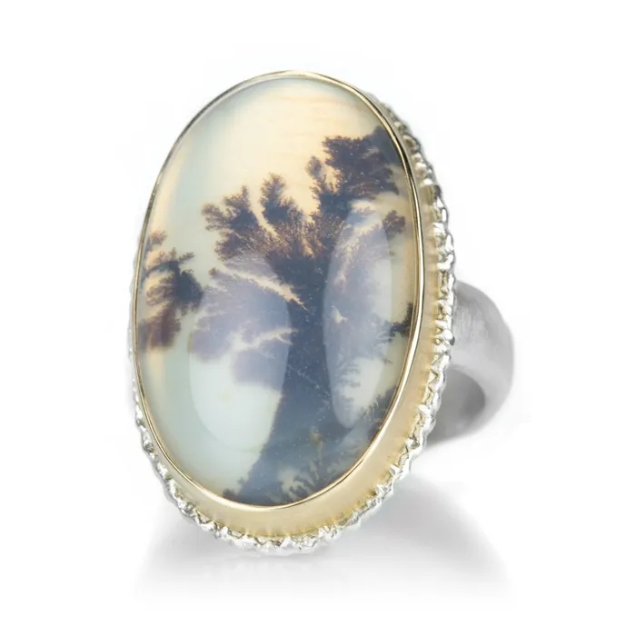 Jamie Joseph Rings Oval Dendritic Agate Ring