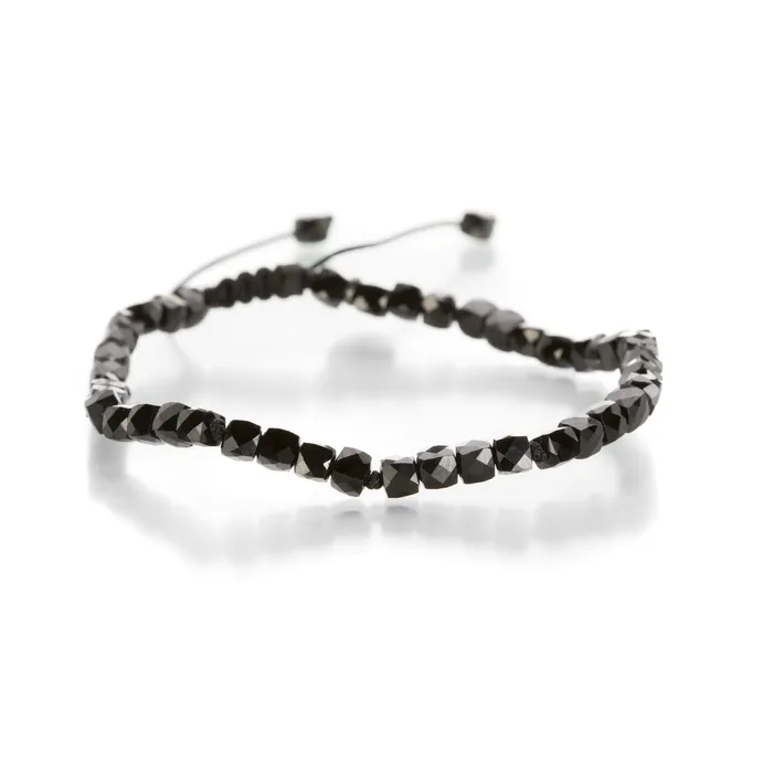 Joseph Brooks Bracelets 4mm Cube Black Spinel Bead Bracelet