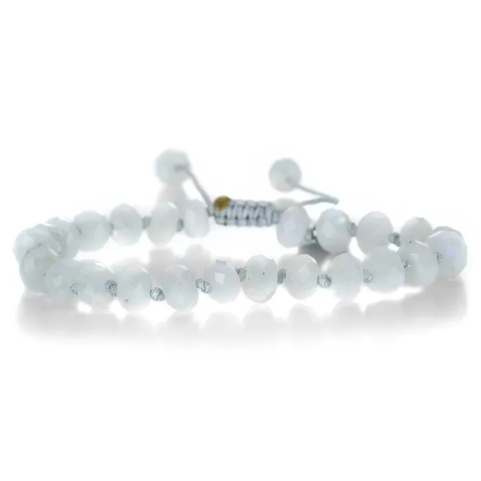 Joseph Brooks Bracelets 8mm Faceted Rainbow Moonstone Beaded Bracelet