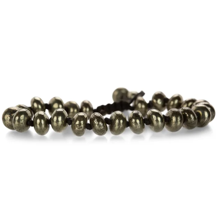 Joseph Brooks Smooth 8mm Pyrite Bracelet Bracelets