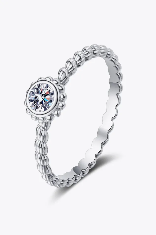 Moissanite RhodiumPlated Ring Trendsi Rings