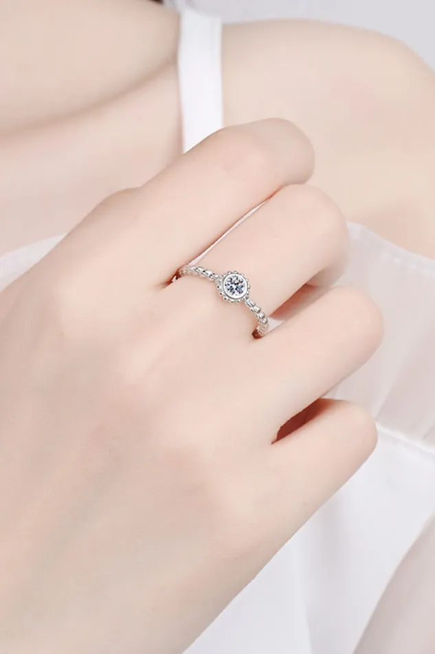 Moissanite RhodiumPlated Ring Trendsi Rings