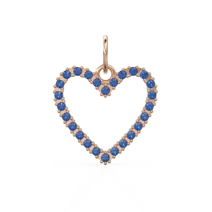 Necklaces 226mm 14K solid Yellow Gold Green Blue Sapphire Large LOVE Heart Charm Necklace Pendant Jalvi Co Necklaces 226mm 14K solid Yellow Gold Green Blue Sapphire Large LOVE Heart Charm Necklace Pendant Jalvi Co