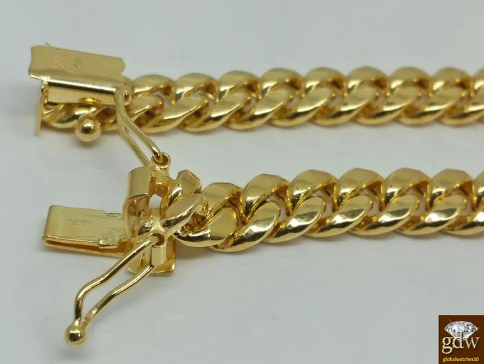 Necklaces Gold and Diamond 14k Gold Chain For Mens 71mm Miami Cuban Chain 26 inch Box Lock Strong Link