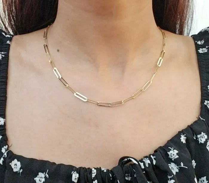 Necklaces Gold and Diamond Real 10k Women Paperclip Chain 4mm 22 lobster Clasp10kt yellow Gold necklace Necklaces Gold and Diamond Real 10k Women Paperclip Chain 4mm 22 lobster Clasp10kt yellow Gold necklace