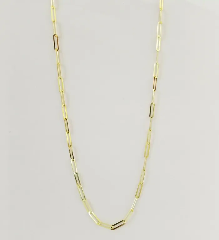Necklaces Gold and Diamond Real 10k Women Paperclip Chain 4mm 22 lobster Clasp10kt yellow Gold necklace