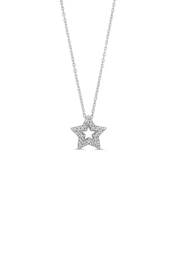 Necklaces Independent Jewellers 10kt White Gold Star Diamond Pendant
