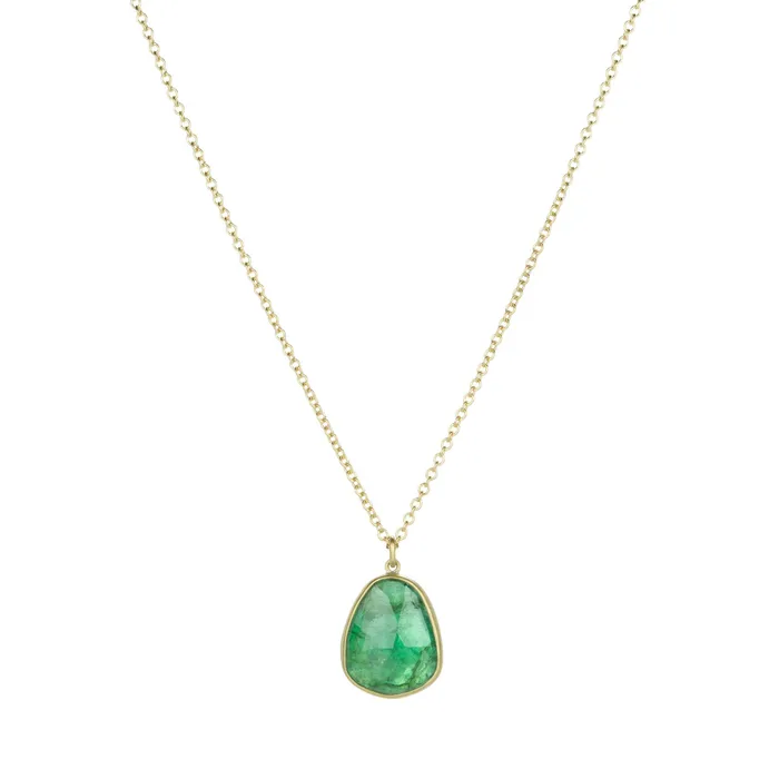 Necklaces Lola Brooks Emerald Pebble Drop Pendant Necklace Necklaces Lola Brooks Emerald Pebble Drop Pendant Necklace