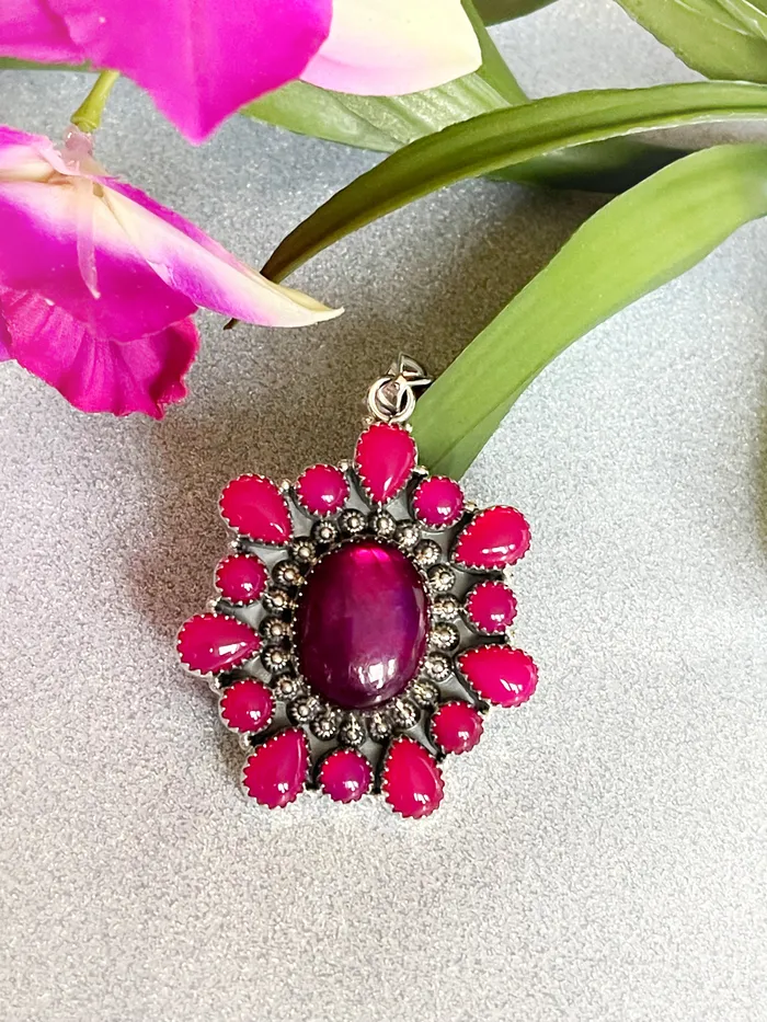 Necklaces Sterling Silver Pink OnyxLabradorite Enchantment Pendant SophiaRene Boutique Necklaces Sterling Silver Pink OnyxLabradorite Enchantment Pendant SophiaRene Boutique