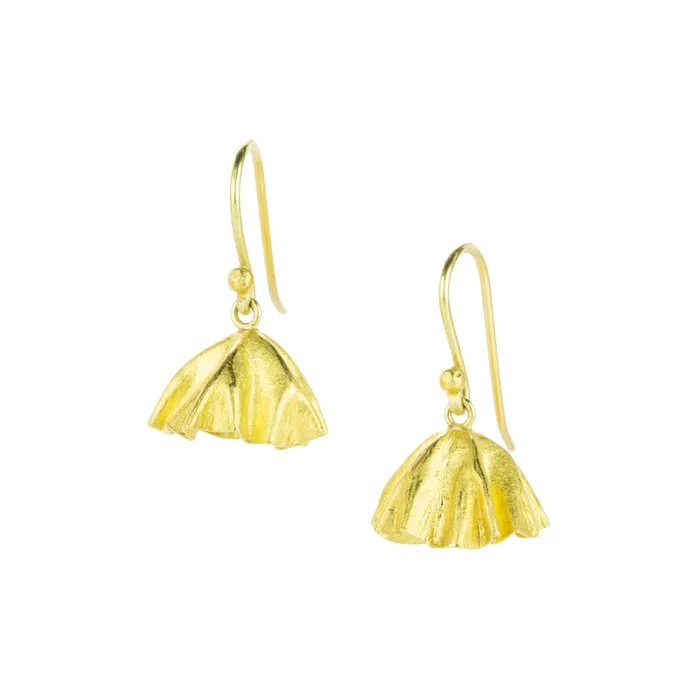 Petra Class Earrings Crinkle Fold Drop Earrings