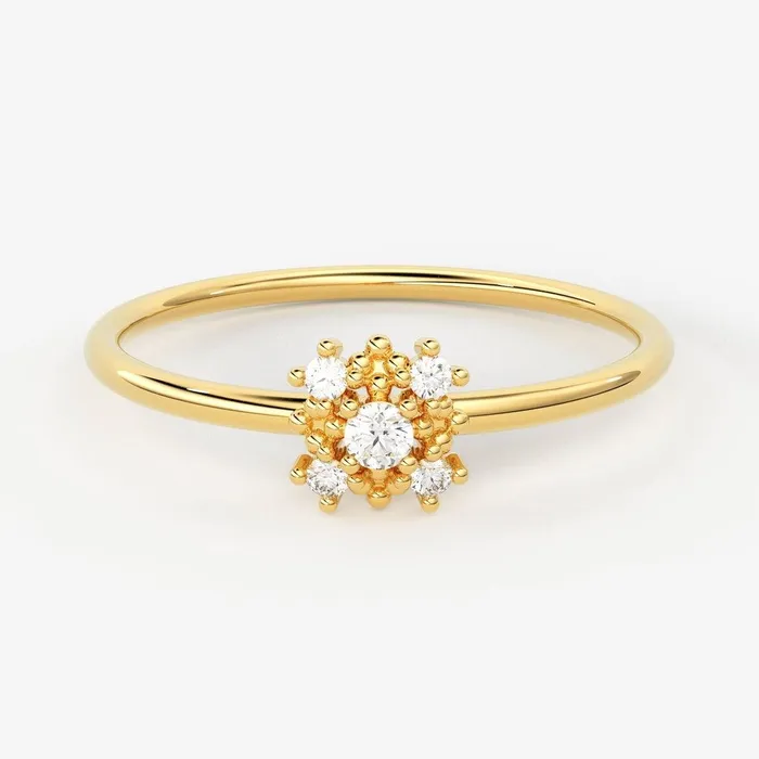 Rings 14k Gold Diamond Wedding Ring Floral Gold Ring with Diamonds Pave Ring Minimalist Stacking Ring Jalvi Co Rings 14k Gold Diamond Wedding Ring Floral Gold Ring with Diamonds Pave Ring Minimalist Stacking Ring Jalvi Co