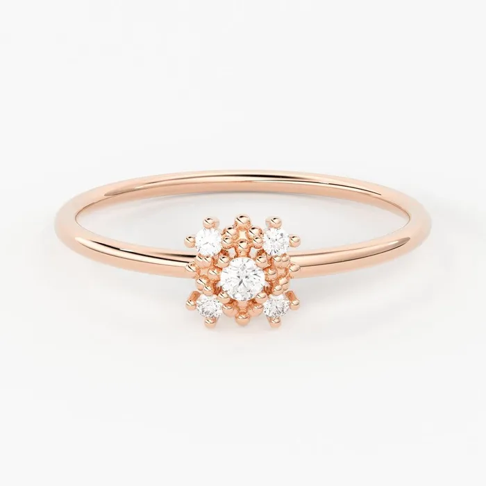 Rings 14k Gold Diamond Wedding Ring Floral Gold Ring with Diamonds Pave Ring Minimalist Stacking Ring Jalvi Co Rings 14k Gold Diamond Wedding Ring Floral Gold Ring with Diamonds Pave Ring Minimalist Stacking Ring Jalvi Co