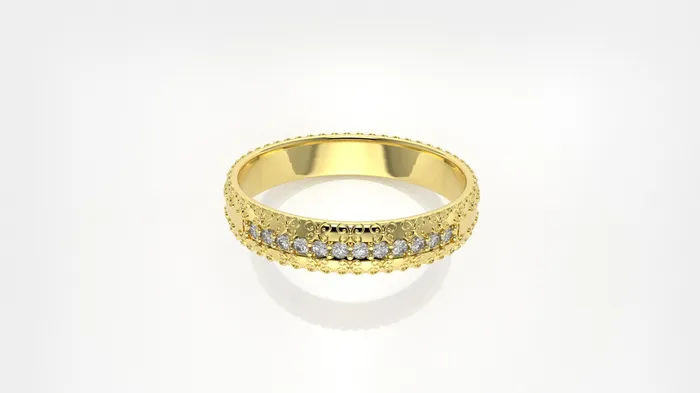 Rings 14K Marriage Band Ring with 12 Diamonds Jcm 21 jewelry