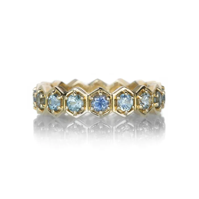 Rings Alexis Kletjian Large Montana Sapphire Hexagon Ring