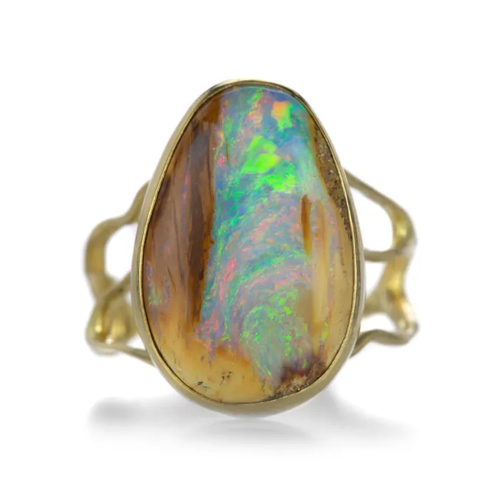 Rings Annette Ferdinandsen 18k Boulder Opal Branch Ring