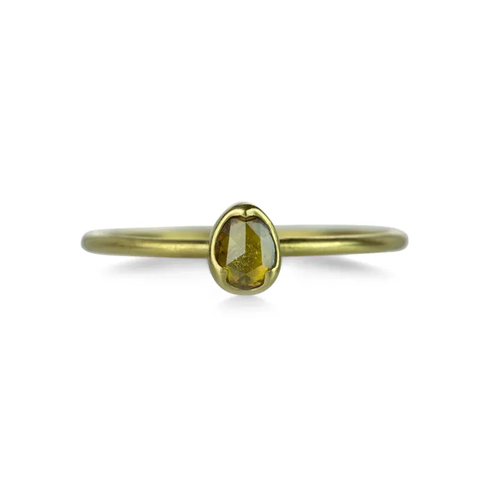 Rings Gabriella Kiss Pear Shaped Yellow Diamond Ring