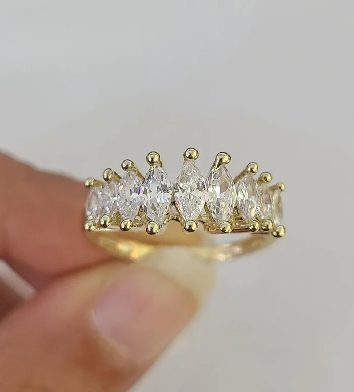 Rings Gold and Diamond Real 10k Yellow Gold Ring Wedding Engagement Casual 10Kt Genuine Rings Gold and Diamond Real 10k Yellow Gold Ring Wedding Engagement Casual 10Kt Genuine