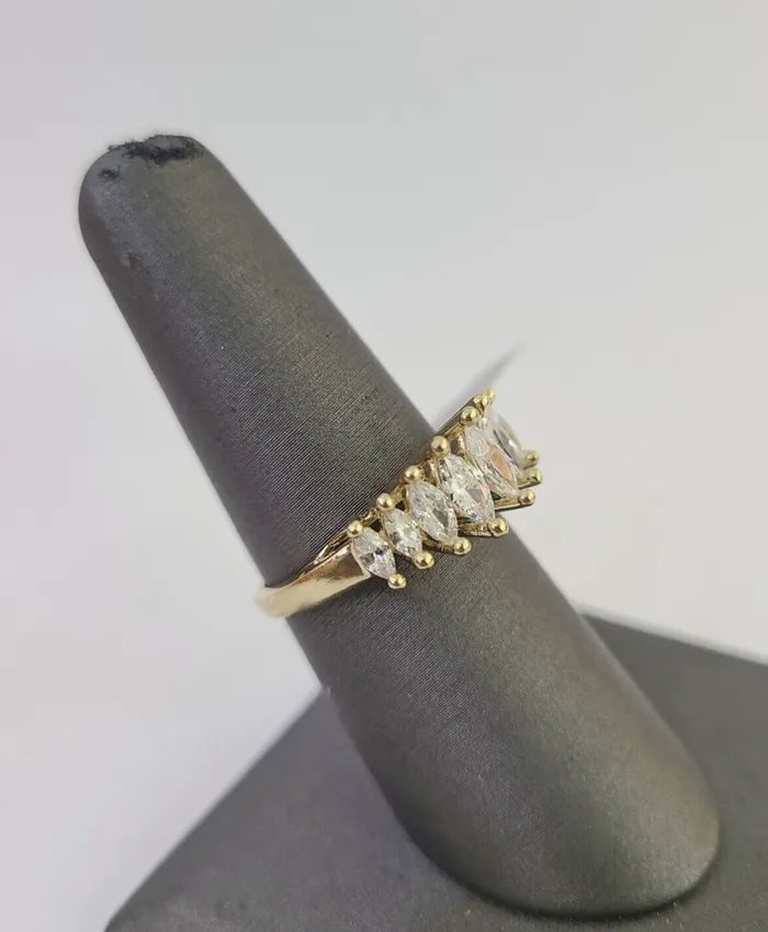 Rings Gold and Diamond Real 10k Yellow Gold Ring Wedding Engagement Casual 10Kt Genuine
