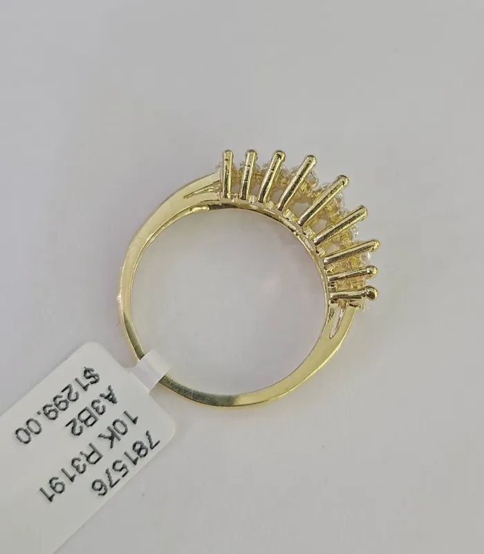 Rings Gold and Diamond Real 10k Yellow Gold Ring Wedding Engagement Casual 10Kt Genuine