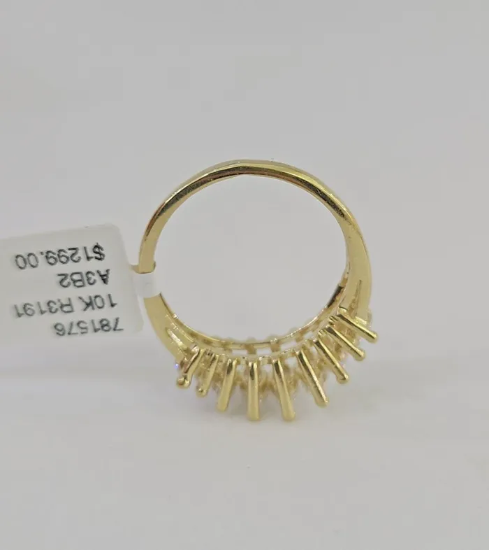 Rings Gold and Diamond Real 10k Yellow Gold Ring Wedding Engagement Casual 10Kt Genuine