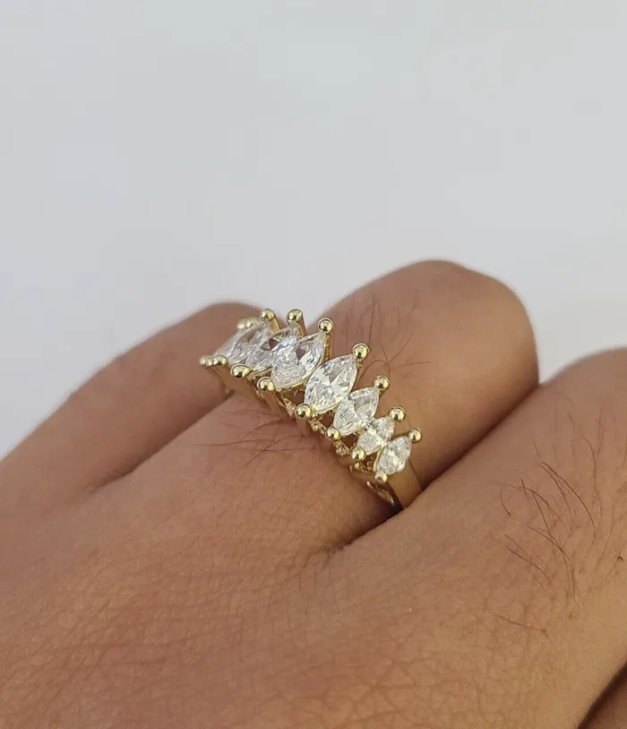 Rings Gold and Diamond Real 10k Yellow Gold Ring Wedding Engagement Casual 10Kt Genuine