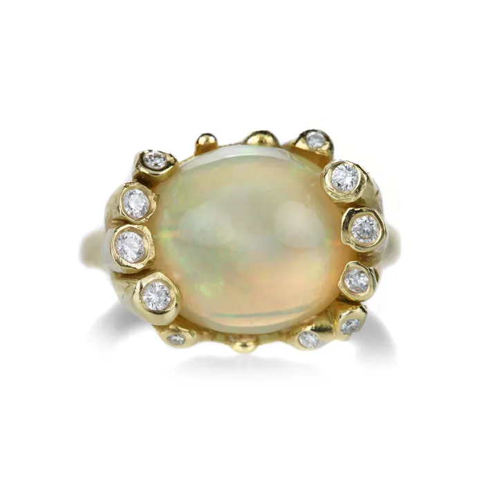 Rings Kimberlin Brown Venus Opal and Diamond Ring