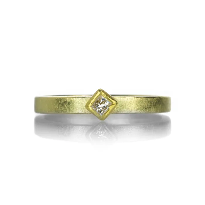 Rings Petra Class Princess Cut White Diamond Ring